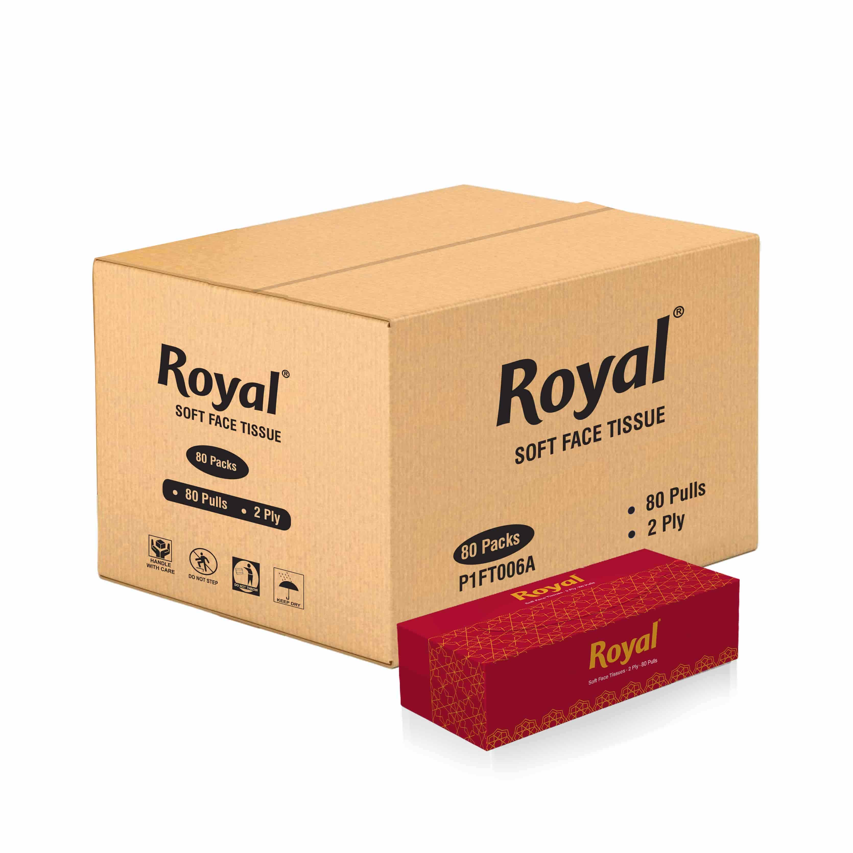 Royal Tissue Paper Box 80 Pulls